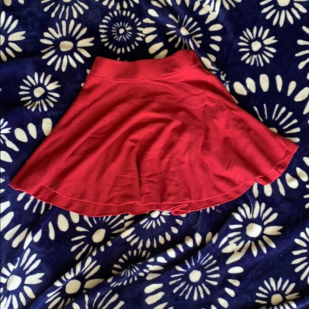 Red forever 21 skater skirt